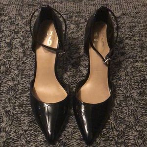 Black heels with a strap, worn only once!